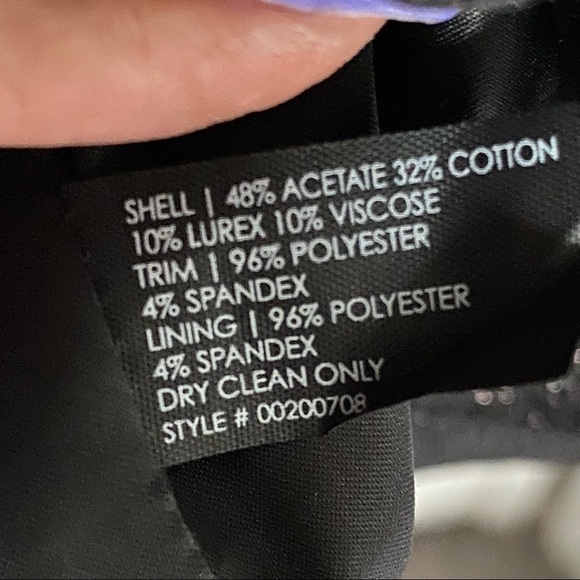 CLUB Monaco black silver shimmer drop waist dress - Picture 5 of 9